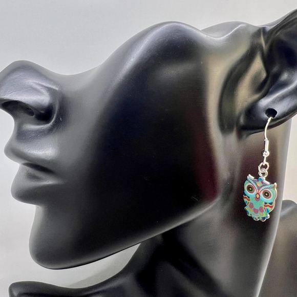 Owl Earrings - Bird Earrings - Dangle Earrings - Animal Earrings - Cottagecore - Picture 7 of 10